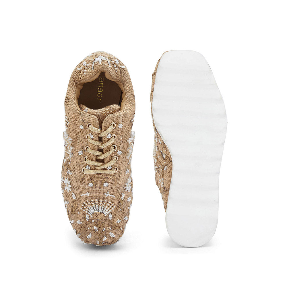 Anaar Dandelion Wedding Wedge Sneakers