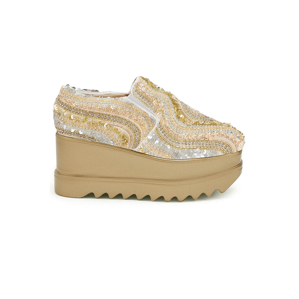 Anaar Electric Feel Wedding Wedge Sneakers