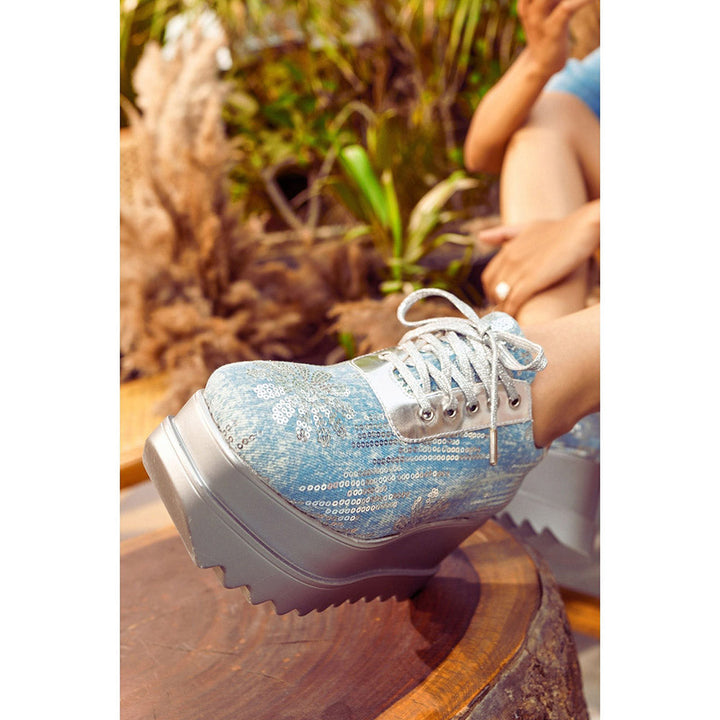 Anaar BLUE MOON Wedge Sneakers