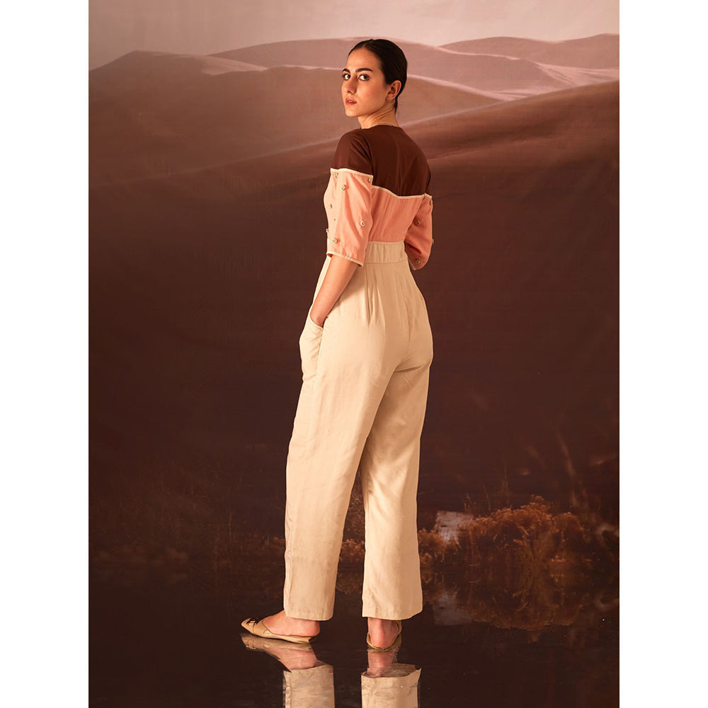 AN'ERA BY ASMITA VERMA Cream Evelyn Jumpsuit