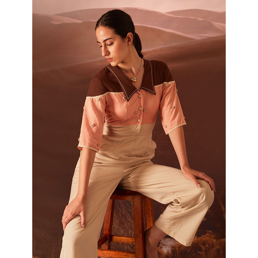 AN'ERA BY ASMITA VERMA Cream Evelyn Jumpsuit