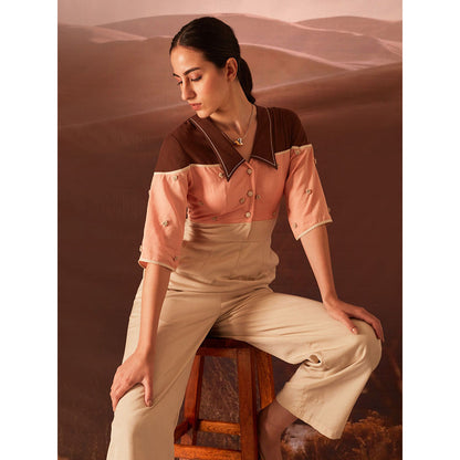 AN'ERA BY ASMITA VERMA Cream Evelyn Jumpsuit