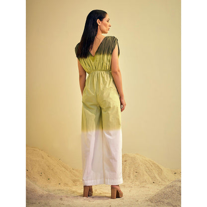 AN'ERA BY ASMITA VERMA Green Willow Jumpsuit