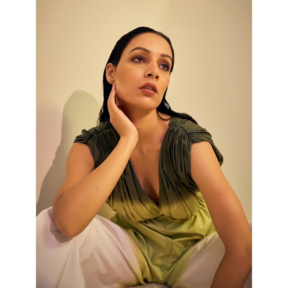 AN'ERA BY ASMITA VERMA Green Willow Jumpsuit