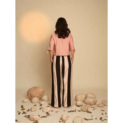 AN'ERA BY ASMITA VERMA Peach Olie Shirt with Pant (Set of 2)