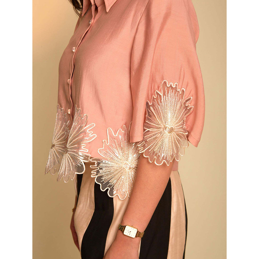 AN'ERA BY ASMITA VERMA Peach Olie Shirt with Pant (Set of 2)