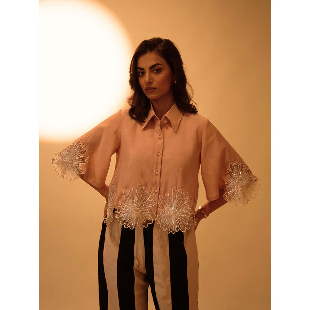 AN'ERA BY ASMITA VERMA Peach Olie Shirt with Pant (Set of 2)