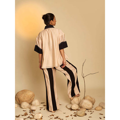 AN'ERA BY ASMITA VERMA Black Alyssa Shirt with Pant (Set of 2)