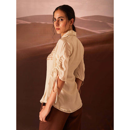 AN'ERA BY ASMITA VERMA Cream Coast Shirt with Pant (Set of 2)