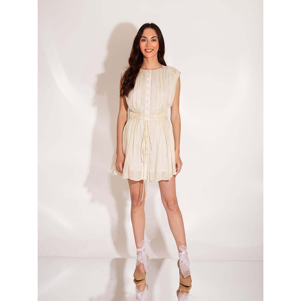 AN'ERA BY ASMITA VERMA Viola Cream Mini Dress