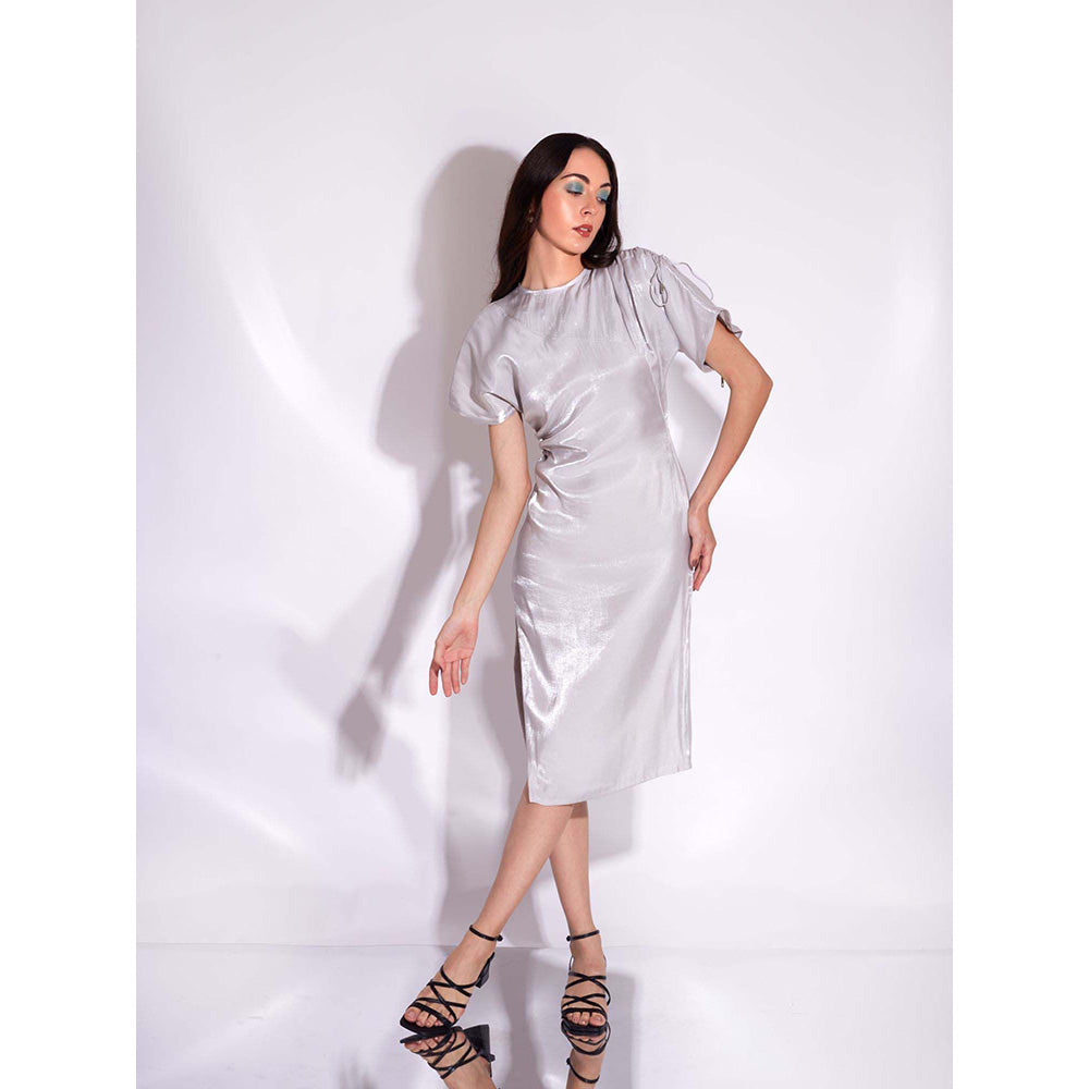 AN'ERA BY ASMITA VERMA Grey Night Sky Midi Dress