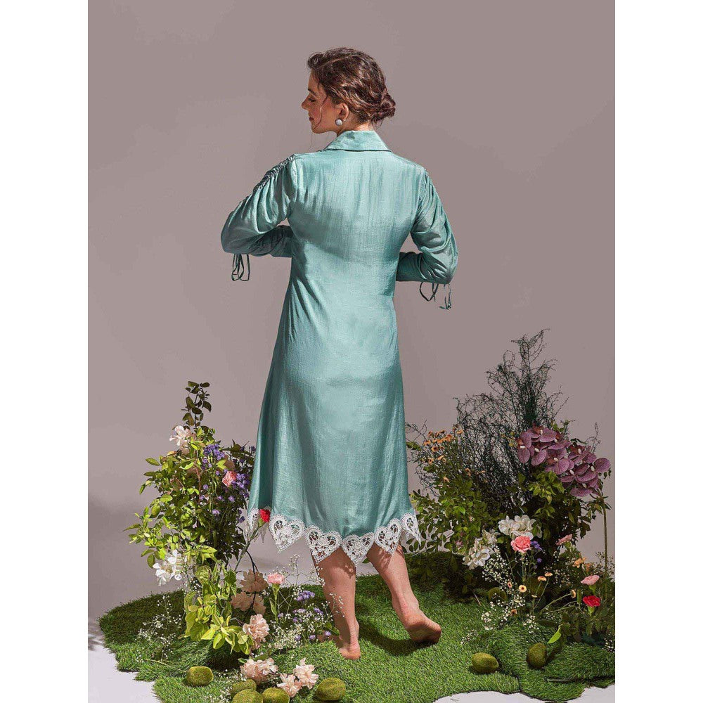 AN'ERA BY ASMITA VERMA Green Maple Midi Dress