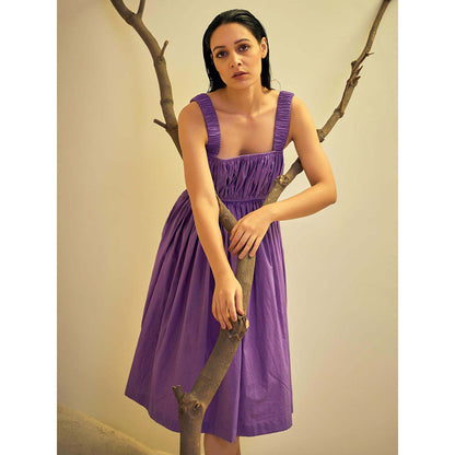 AN'ERA BY ASMITA VERMA Purple Ezel Midi Dress