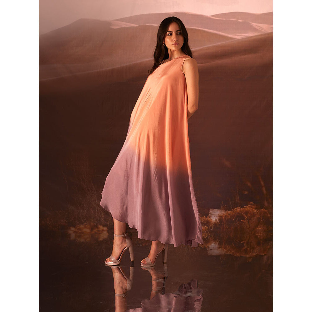 AN'ERA BY ASMITA VERMA Emma One Shoulder Ombre Dress