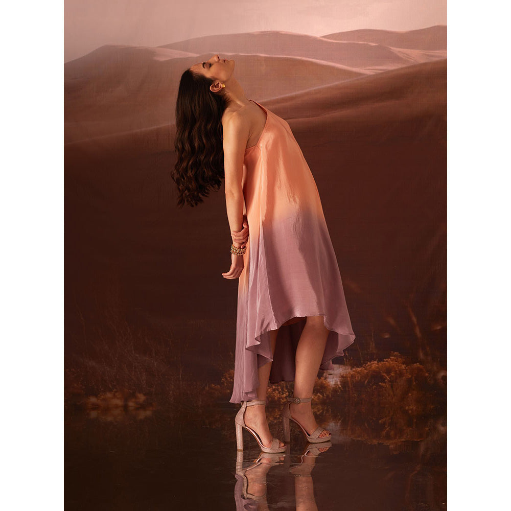 AN'ERA BY ASMITA VERMA Emma One Shoulder Ombre Dress