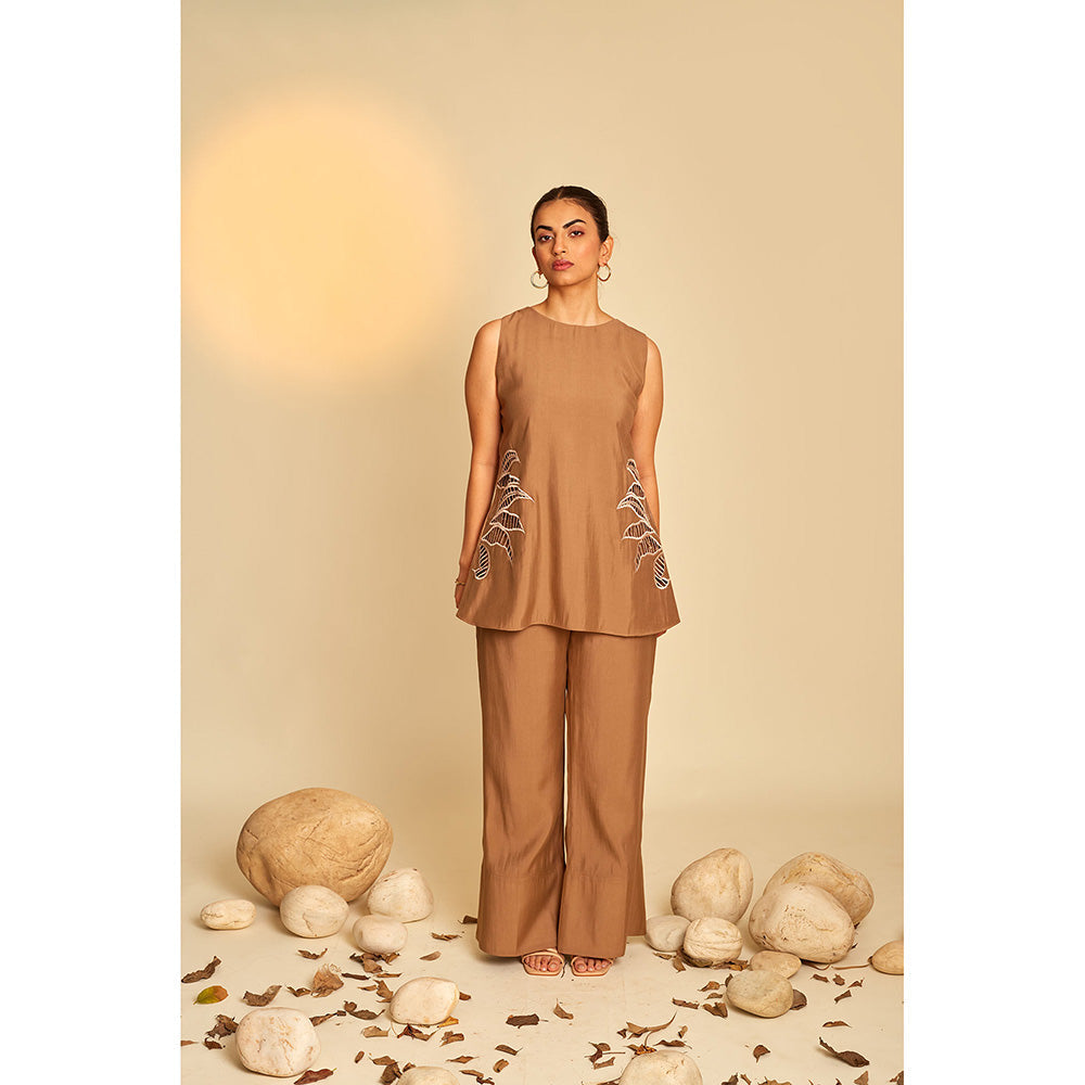 AN'ERA BY ASMITA VERMA Mellow Brown Co-Ord (Set of 2)