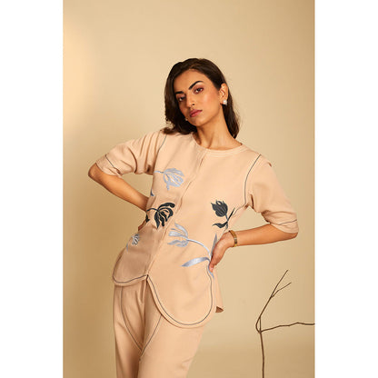 AN'ERA BY ASMITA VERMA Petal Beige Co-Ord (Set of 2)