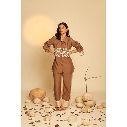 AN'ERA BY ASMITA VERMA Serene Brown Co-Ord (Set of 2)