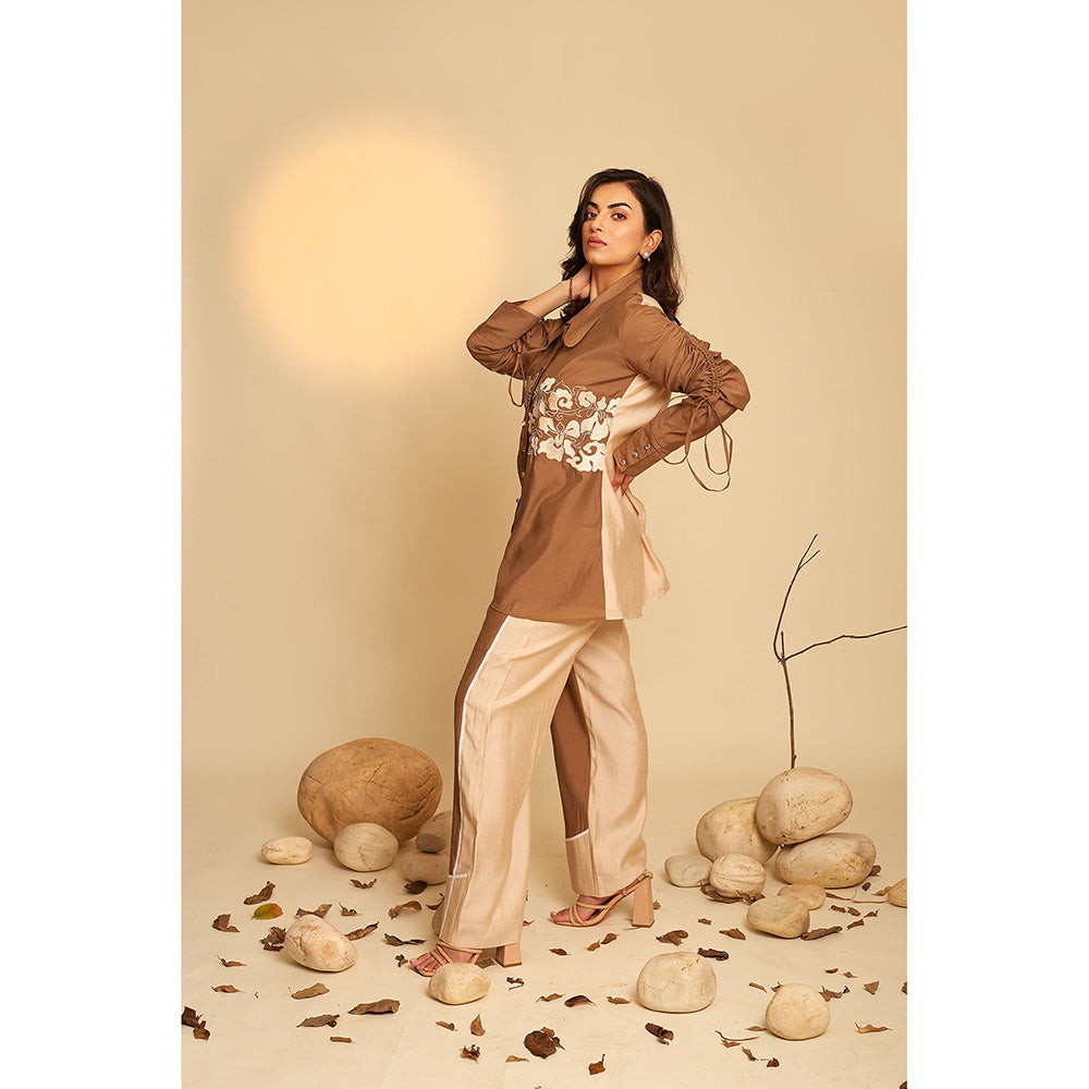 AN'ERA BY ASMITA VERMA Serene Brown Co-Ord (Set of 2)