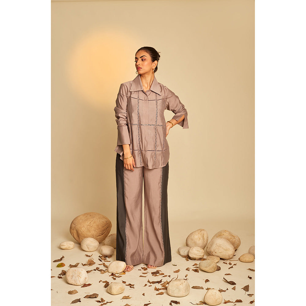 AN'ERA BY ASMITA VERMA Enigma Mauve Co-Ord (Set of 2)