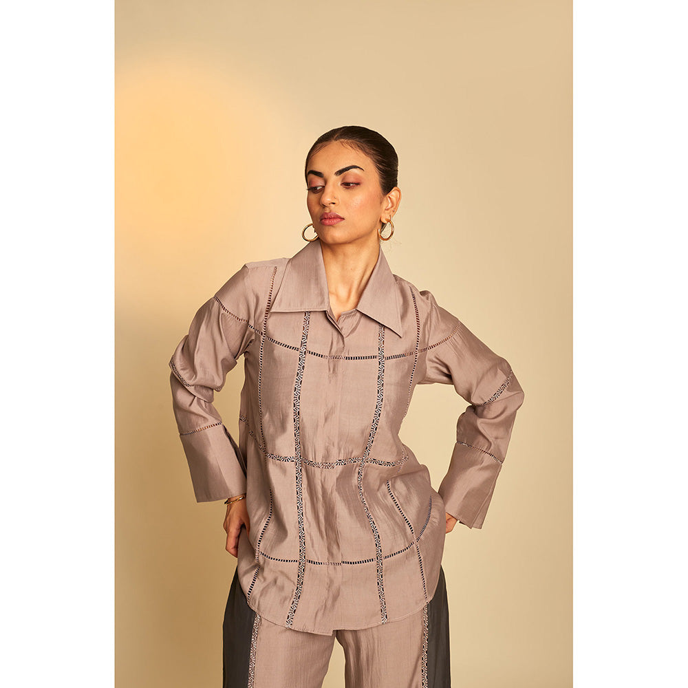 AN'ERA BY ASMITA VERMA Enigma Mauve Co-Ord (Set of 2)