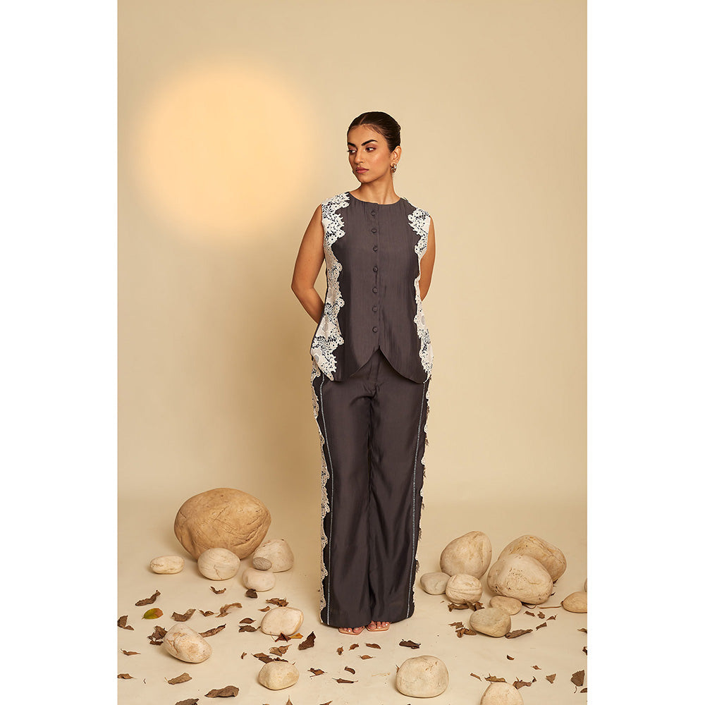 AN'ERA BY ASMITA VERMA Noble Black Co-Ord (Set of 2)