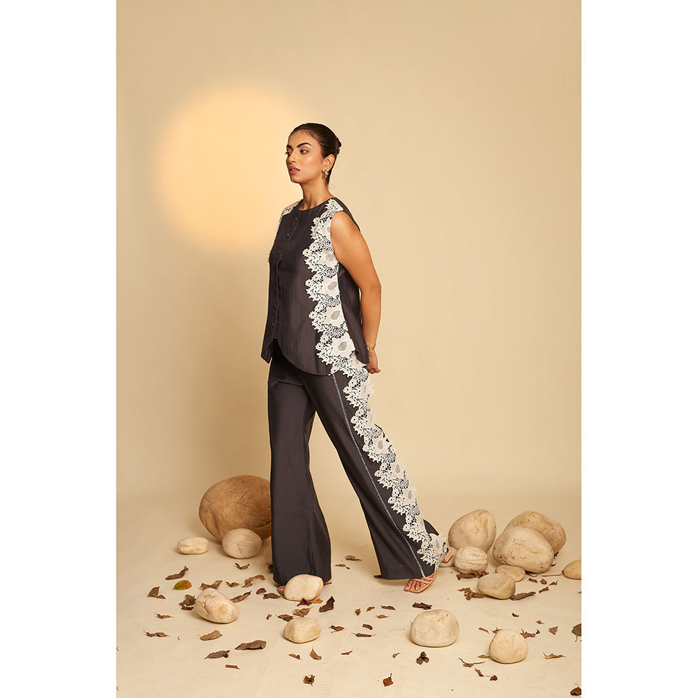 AN'ERA BY ASMITA VERMA Noble Black Co-Ord (Set of 2)