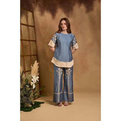 AN'ERA BY ASMITA VERMA Blue Myra Co-Ord Set