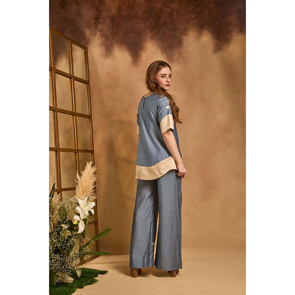 AN'ERA BY ASMITA VERMA Blue Myra Co-Ord Set