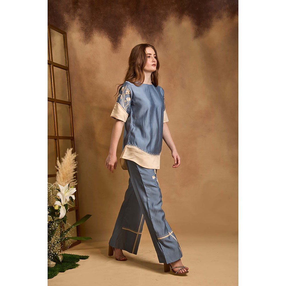 AN'ERA BY ASMITA VERMA Blue Myra Co-Ord Set