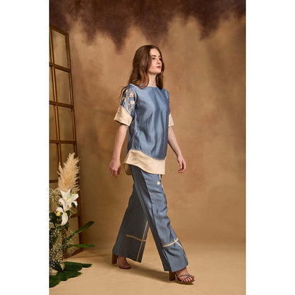 AN'ERA BY ASMITA VERMA Blue Myra Co-Ord Set