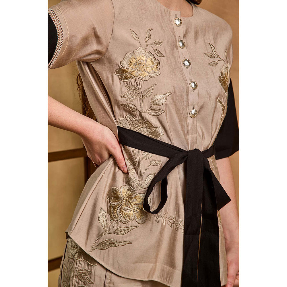 AN'ERA BY ASMITA VERMA Beige Amara Co-Ord Set