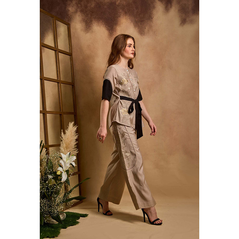 AN'ERA BY ASMITA VERMA Beige Amara Co-Ord Set