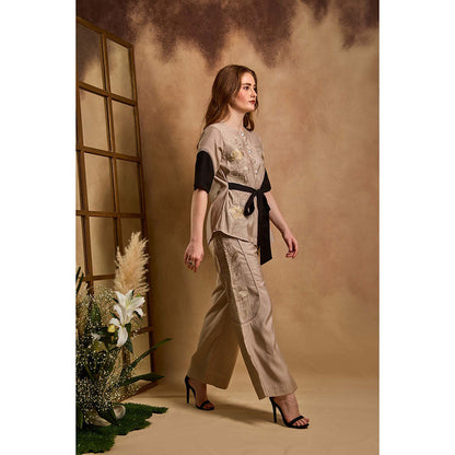 AN'ERA BY ASMITA VERMA Beige Amara Co-Ord Set