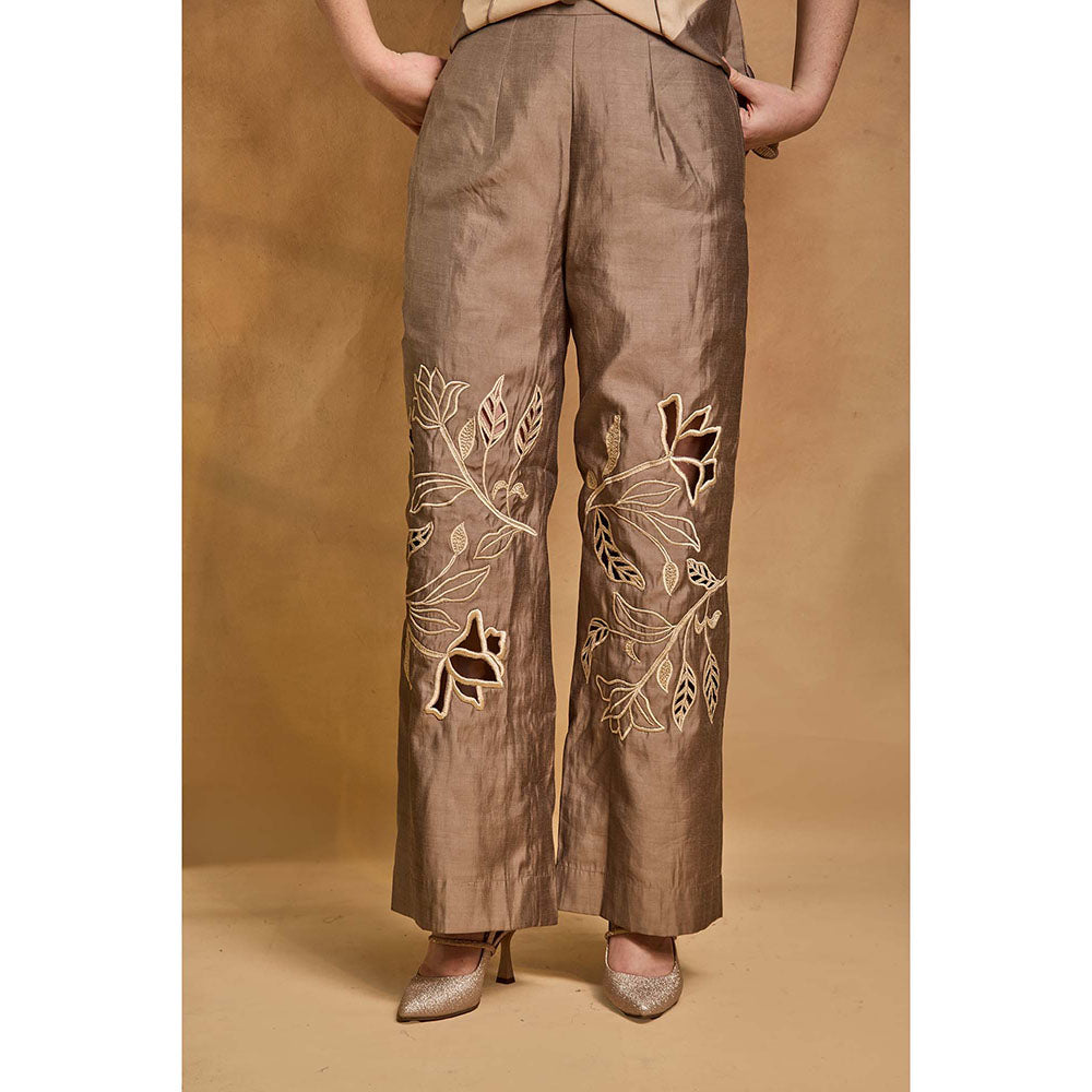 AN'ERA BY ASMITA VERMA Beige Orna Top with Pant