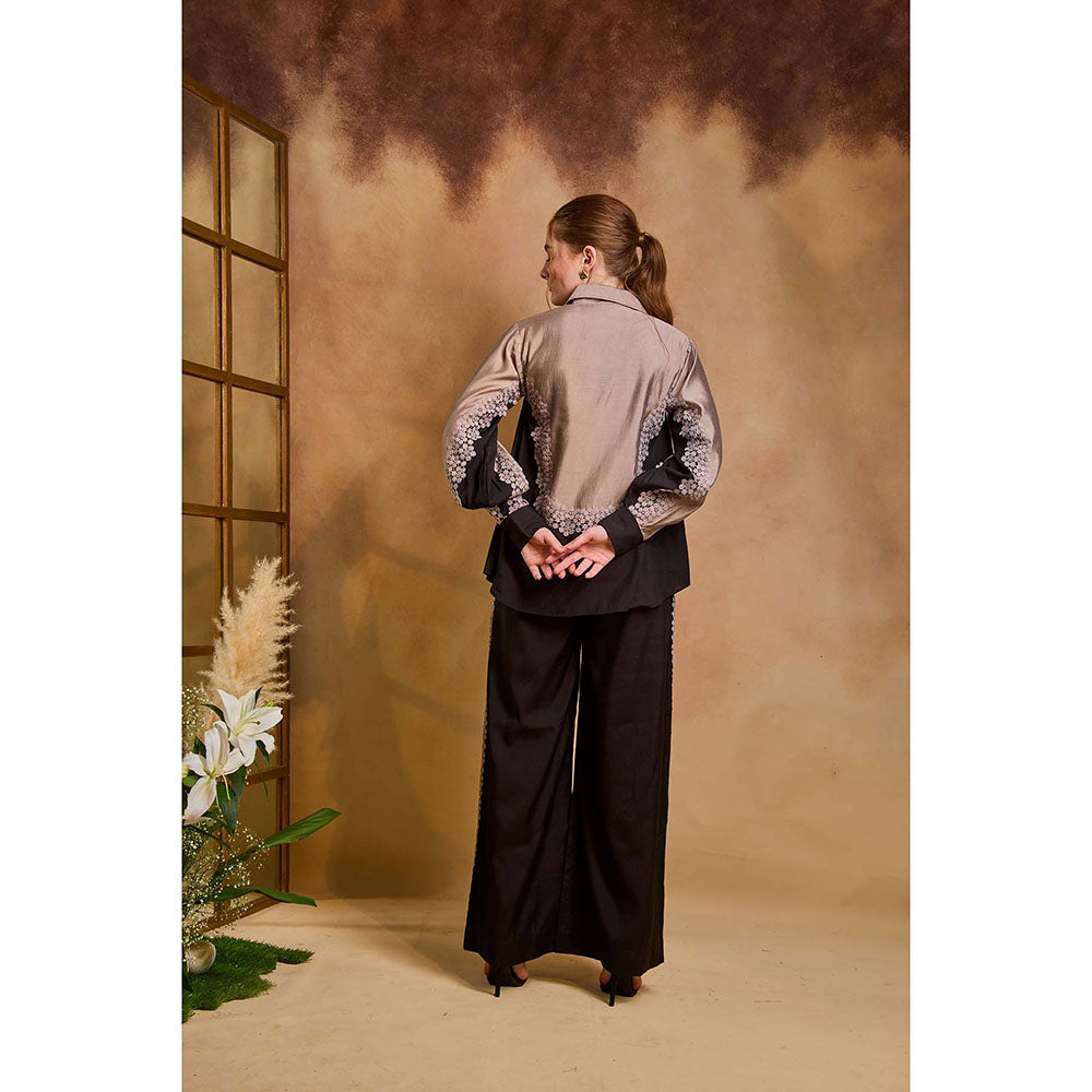 AN'ERA BY ASMITA VERMA Beige Repose Shirt with Pant