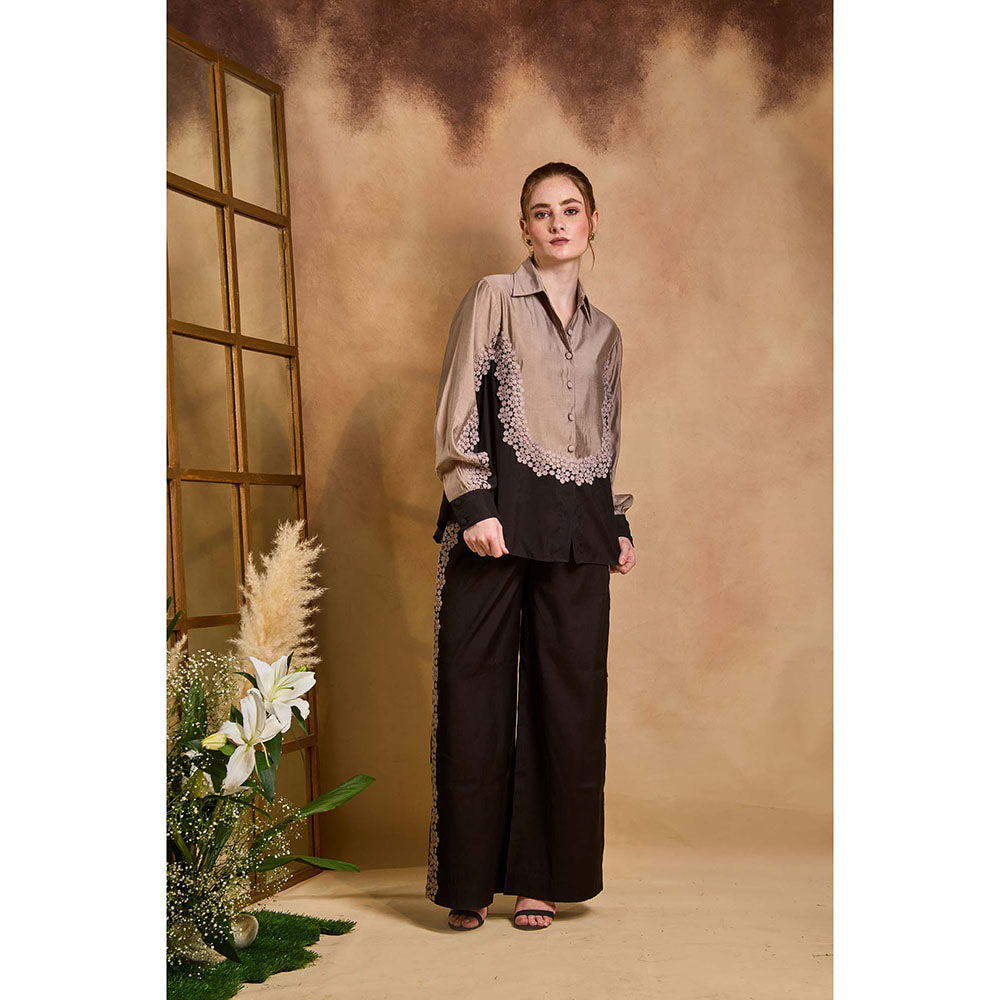 AN'ERA BY ASMITA VERMA Beige Repose Shirt with Pant