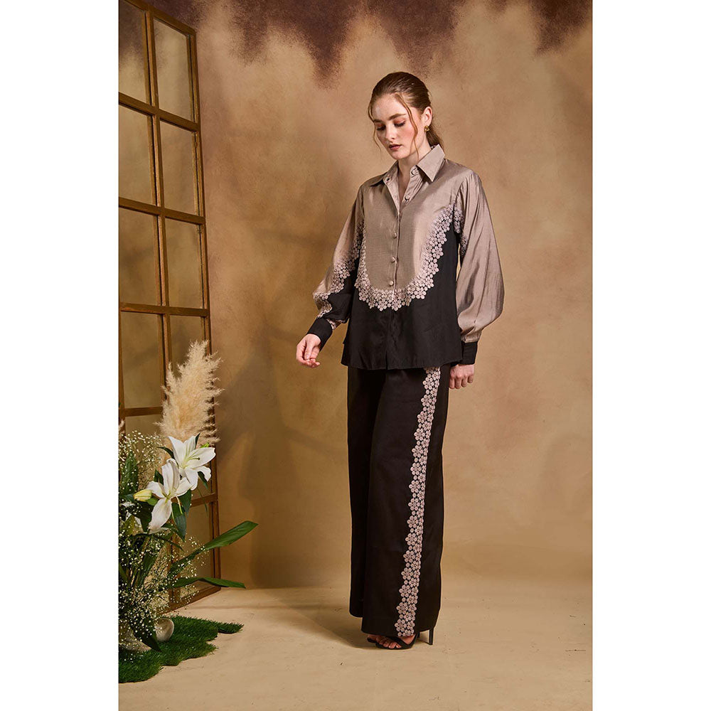 AN'ERA BY ASMITA VERMA Beige Repose Shirt with Pant