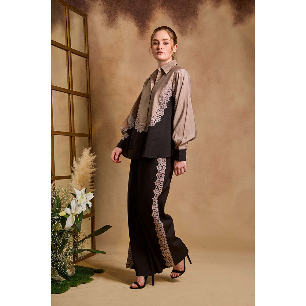 AN'ERA BY ASMITA VERMA Beige Repose Shirt with Pant