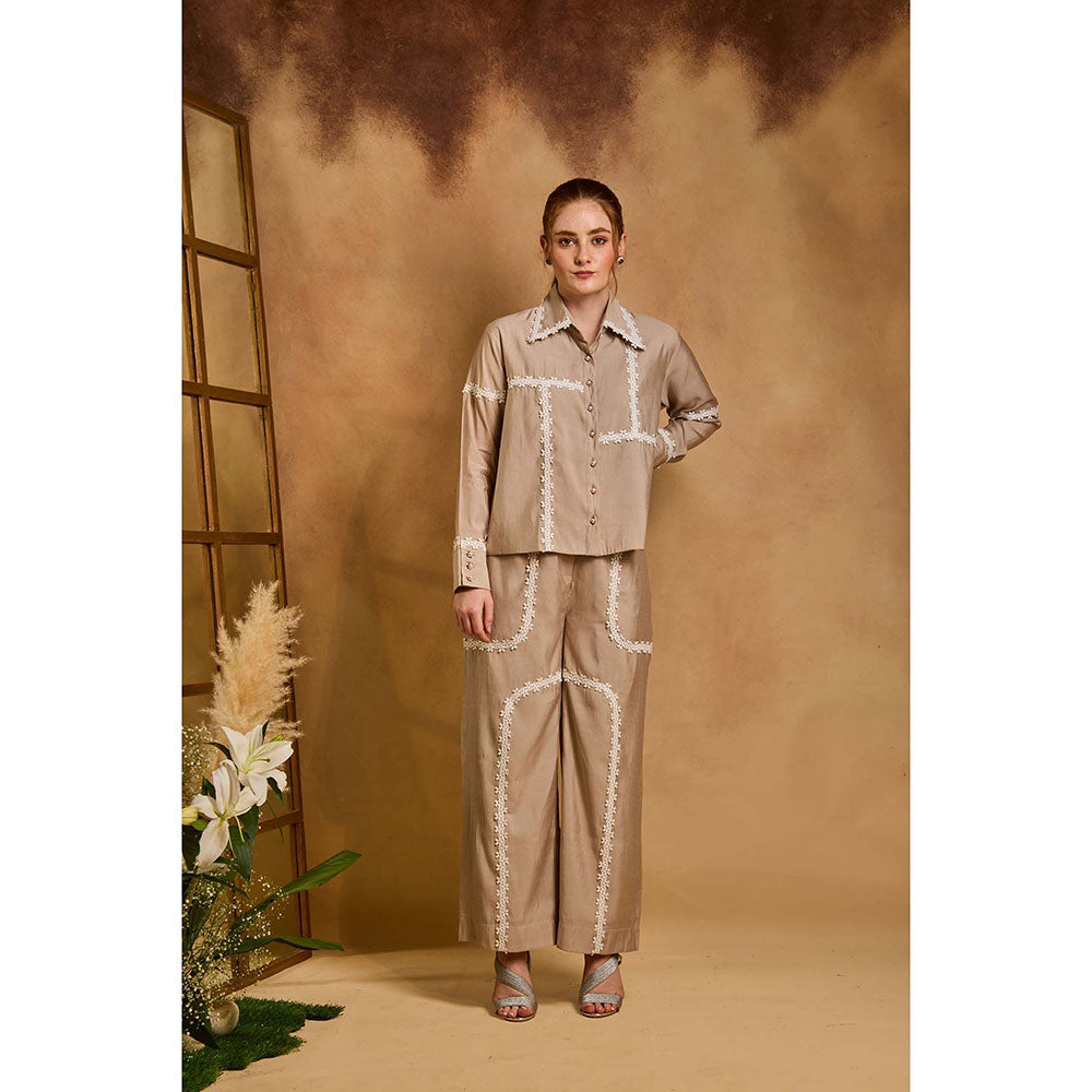 AN'ERA BY ASMITA VERMA Beige Dawn Co-Ord Set