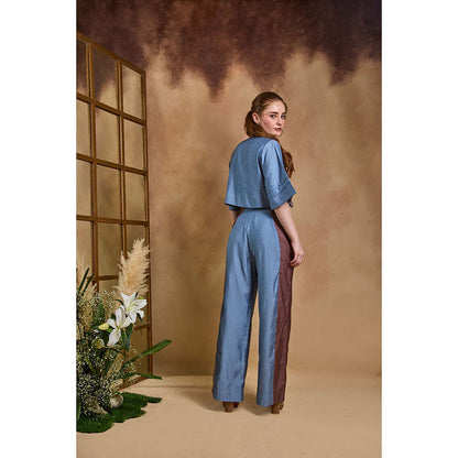 AN'ERA BY ASMITA VERMA Blue Breathe Co-Ord Set