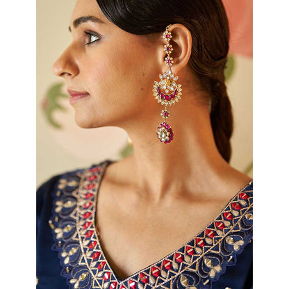 ANGAD SINGH Mid Night Blue Satin Silk Sharara with Kurti & Dupatta (Set of 3)