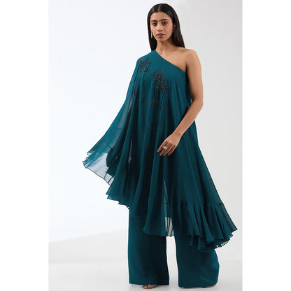 Anjali Kanwar Green Embellished/Sequined Kurta with Palazzo (Set of 2)