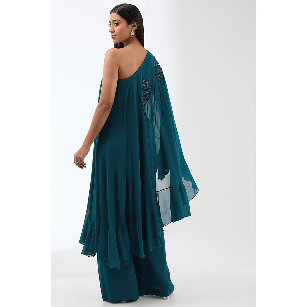 Anjali Kanwar Green Embellished/Sequined Kurta with Palazzo (Set of 2)