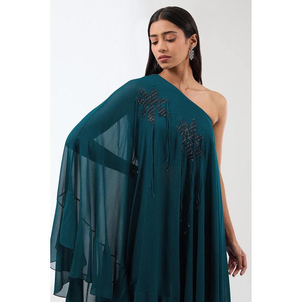 Anjali Kanwar Green Embellished/Sequined Kurta with Palazzo (Set of 2)