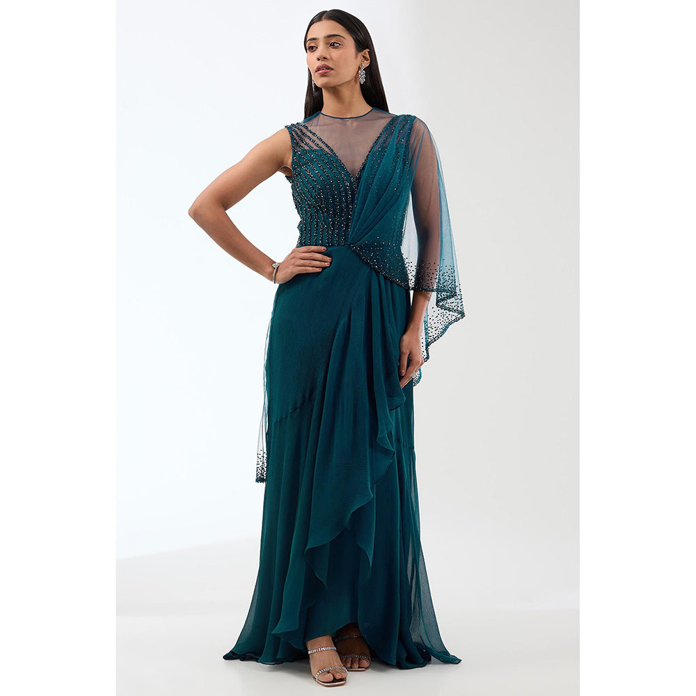 Anjali Kanwar Green Embellished/Sequined Gown