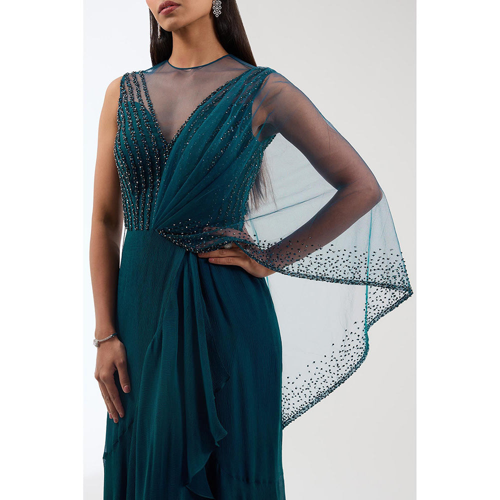 Anjali Kanwar Green Embellished/Sequined Gown
