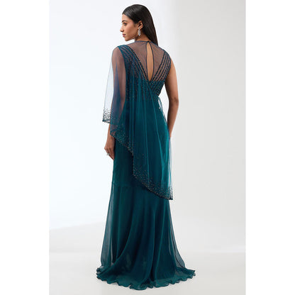 Anjali Kanwar Green Embellished/Sequined Gown