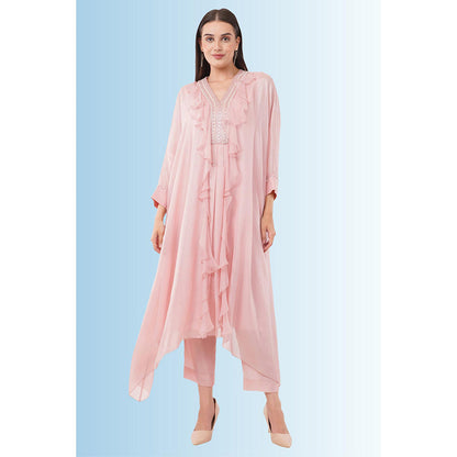 Anjali Kanwar Pink Embellished/Sequined Irene Kurta with Pant (Set of 2)