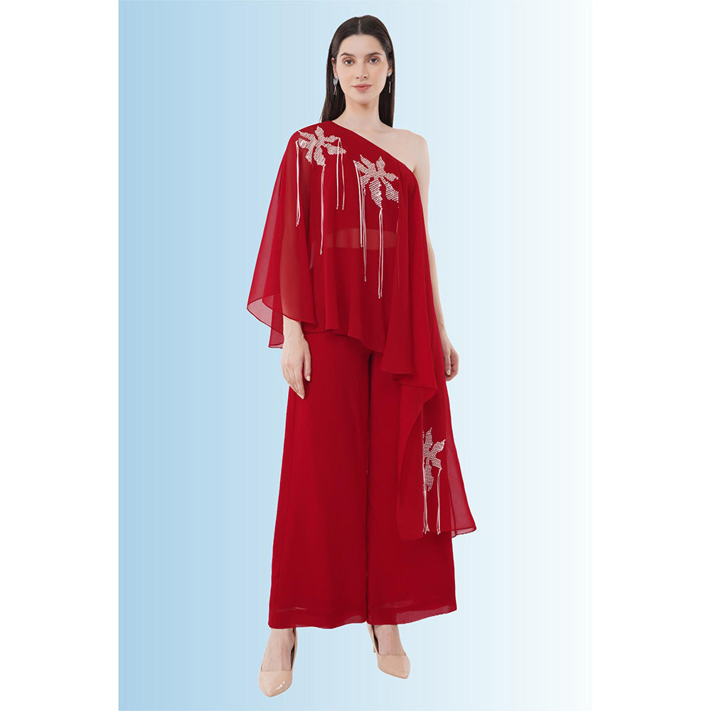 Anjali Kanwar Red Tunic with Pant (Set of 2)